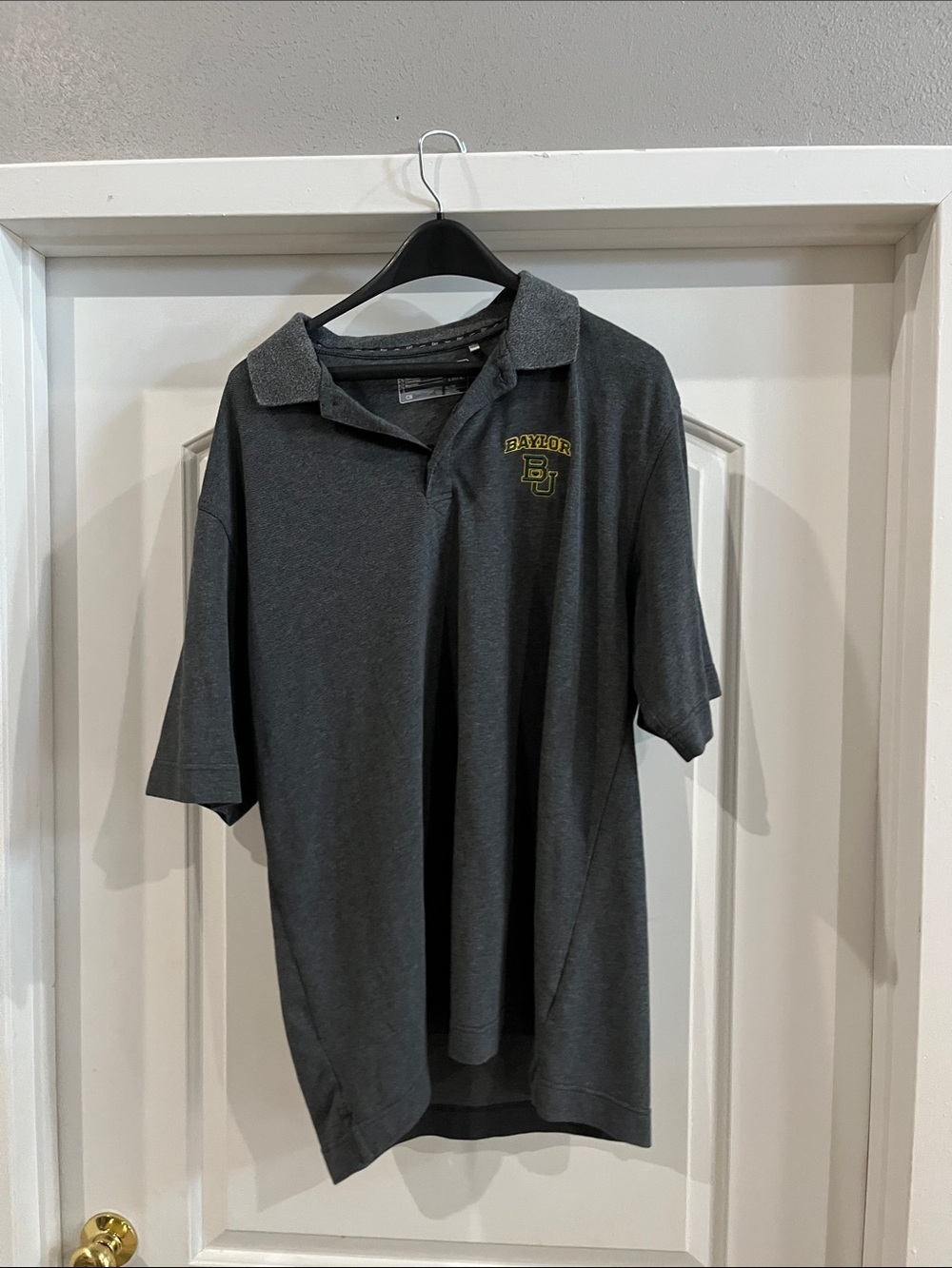 Cutter & Buck Baylor Dark Gray Polo with Gold Logo